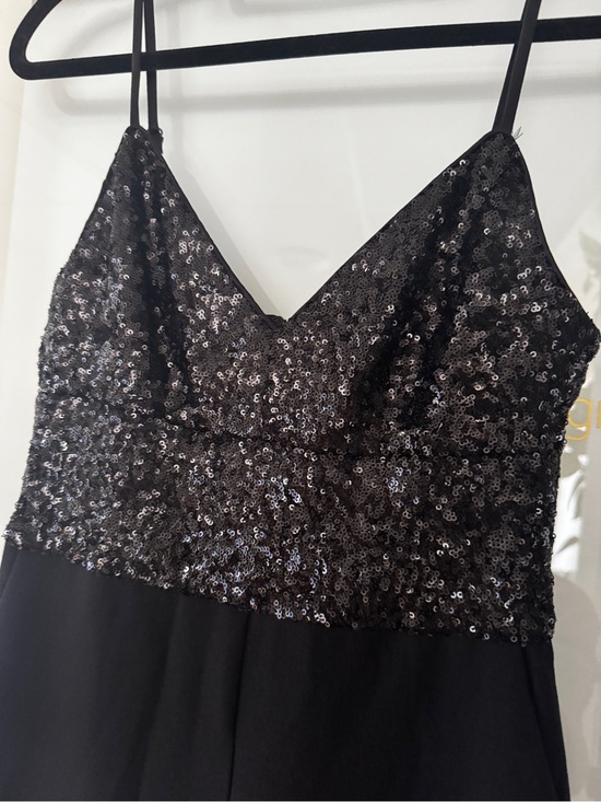 Eliza J Pants - Eliza J Black Strappy Sequin Bodice Jumpsuit Size 2